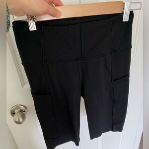 Lululemon Fast and Free 10” High-Waist Biker Shorts with Side Pockets Size 6
